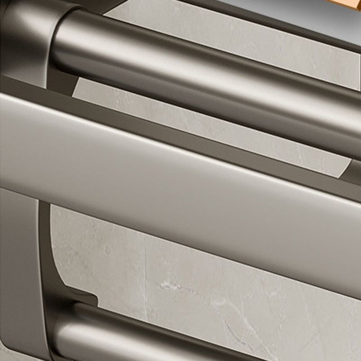 BowLift | Modern Bathroom Accessories Set in Gray with Bathroom Shelf/Towel Holder/Robe Hooks & Paper Holder