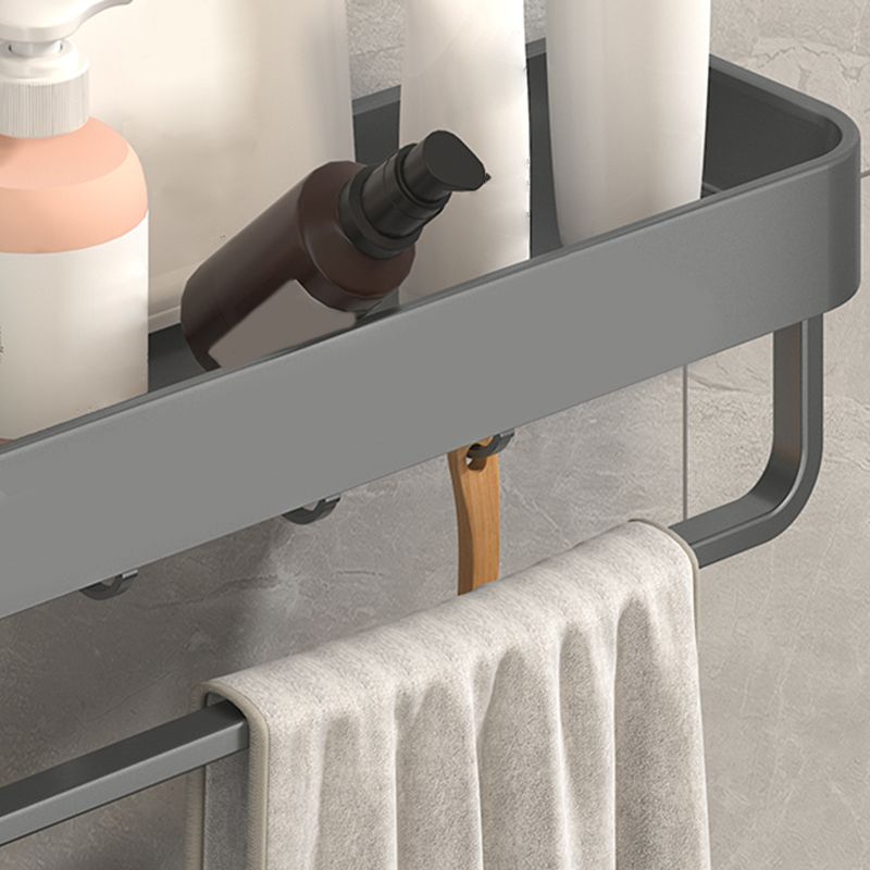BowLift | Modern Grey 2-piece Bathroom Accessory Set, Matt Grey, Bathroom Shelf