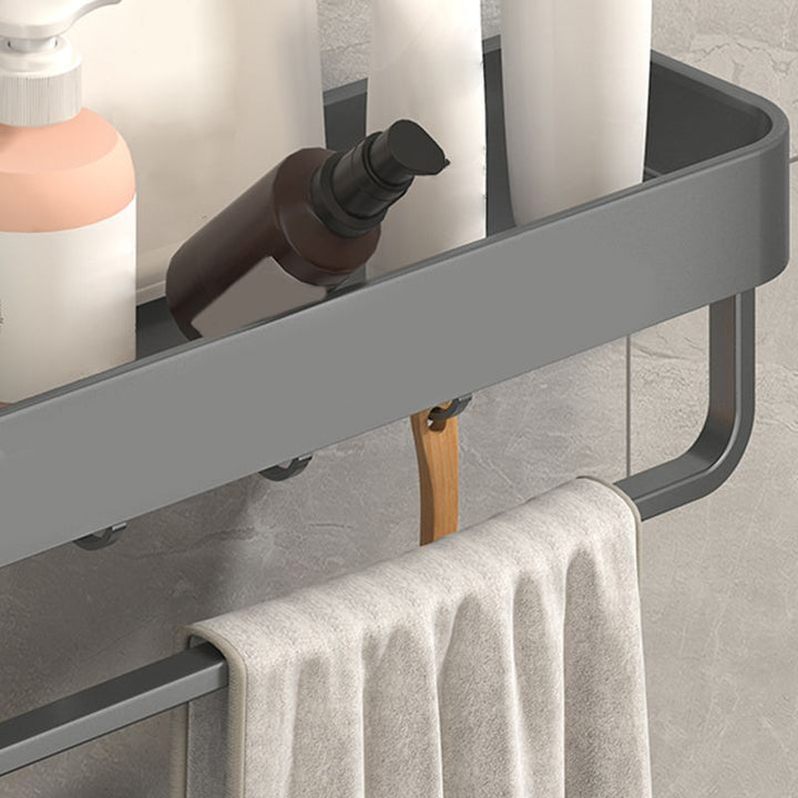 BowLift | Modern Grey 2-piece Bathroom Accessory Set, Matt Grey, Bathroom Shelf
