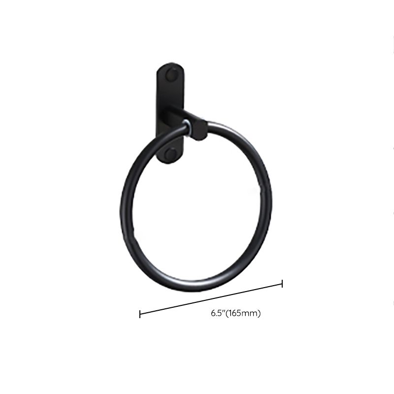 BowLift | Contemporary Bathroom Accessory Set Black Surface Bathrobe Hook/Towel Ring Bar