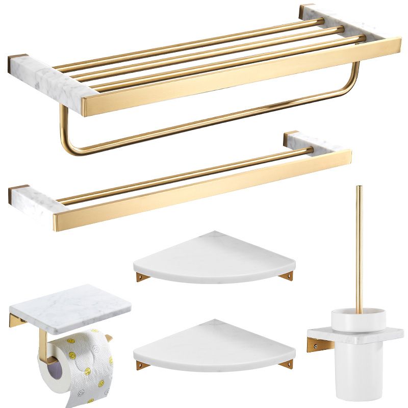 BowLift | Metal and Marble Bathroom Accessory Single or in Set in Gold