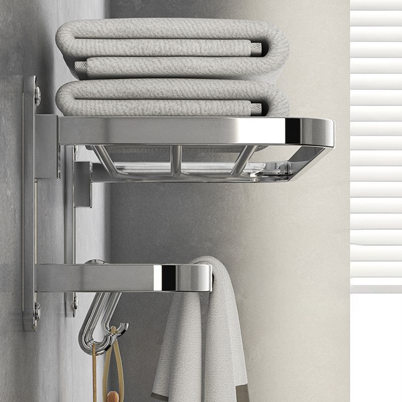 BowLift | Chrome Modern Bathroom Hardware Set Stainless Steel Towel Hook/Towel Rail & Bathroom Shelf