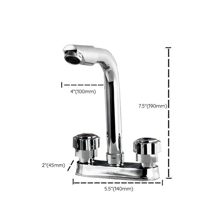BowLift | Modern Style Vessel Faucet Copper Knob Handle Low Arc Vessel Faucet