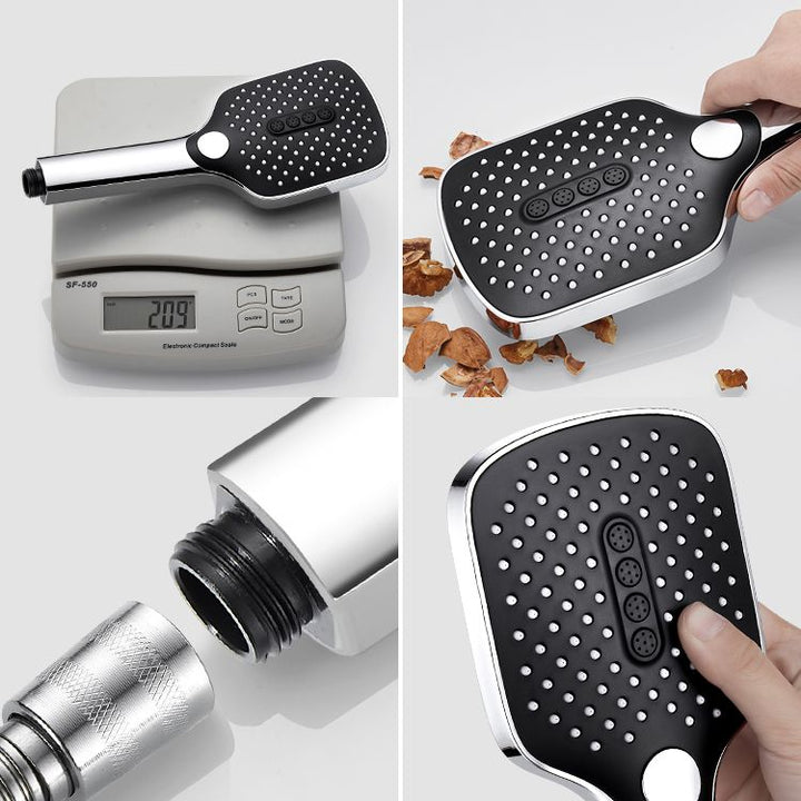 BowLift | Contemporary portable super-rechargeable showerhead square spray head