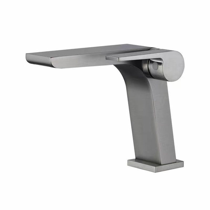 BowLift | Modern vessel faucet brass lever waterfall spout sink faucet