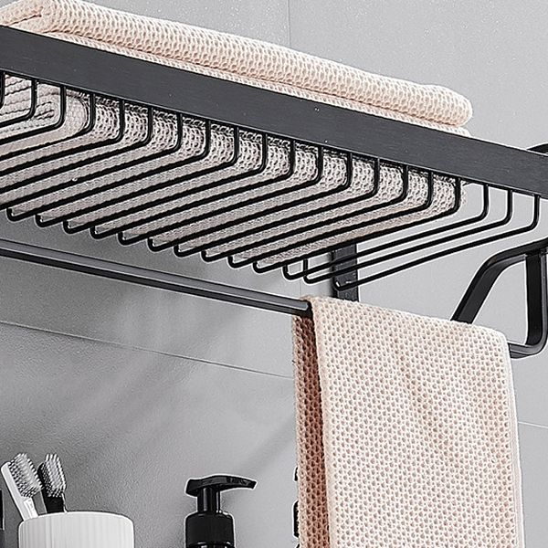 BowLift | Black / Silver Bathroom Accessories Aluminum Hardware Set Bathroom Shelf