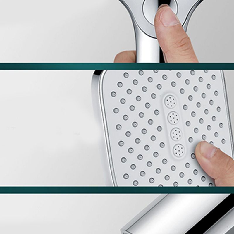 BowLift | Rectangular Self-Cleaning Hand Shower Adjustable Spray Pattern Wall Mounted Hand Shower