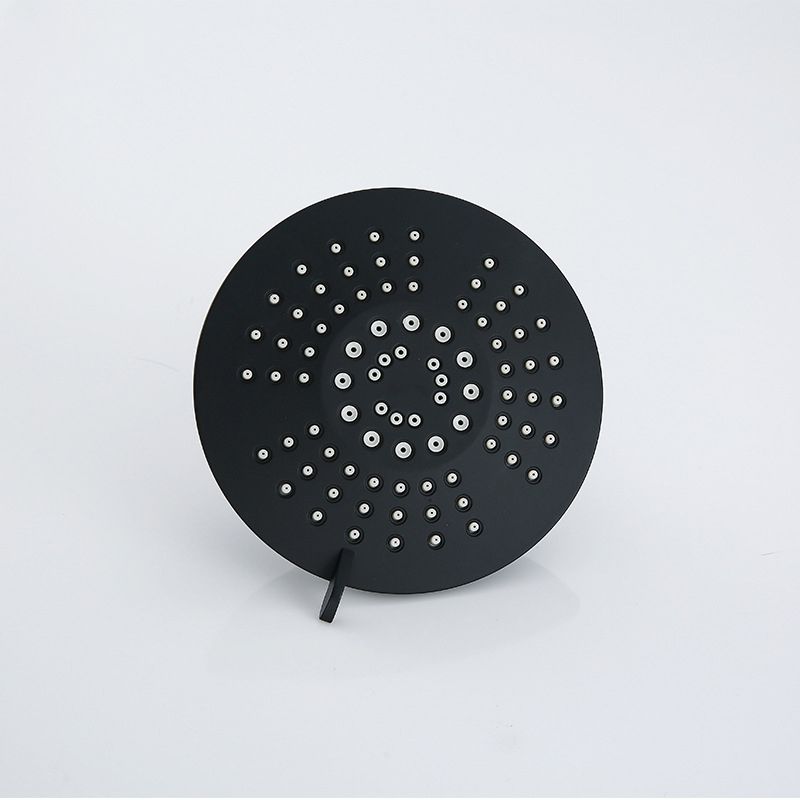 BowLift | Round Fixed Shower Head Matte Black 5 Spray Patterns Wall Mounted Shower Head