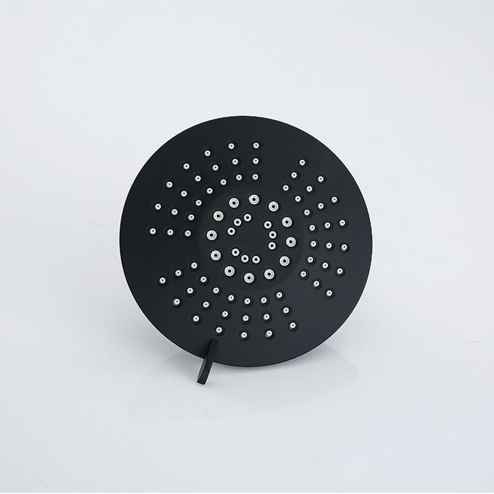 BowLift | Round Fixed Shower Head Matte Black 5 Spray Patterns Wall Mounted Shower Head