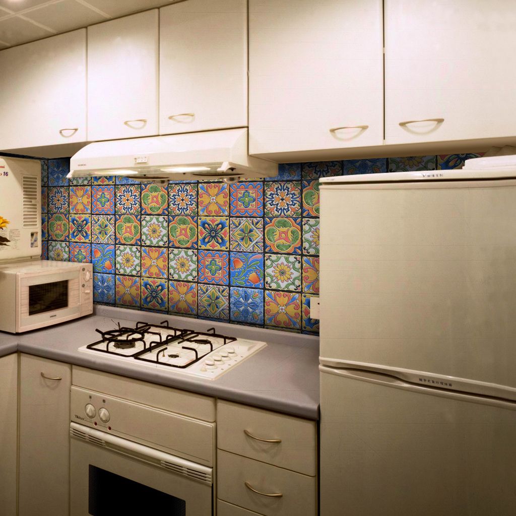 BowLift | Traditional Peel and Stick Back Wall PVC Mosaic Tiles Wallpaper for Kitchen Backsplash
