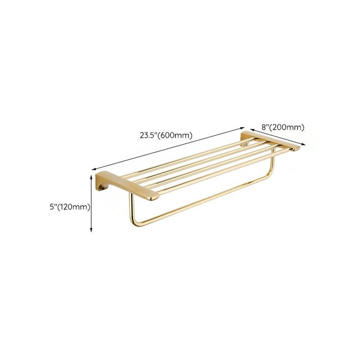 BowLift | Traditional Bathroom Fixtures Gold Bathroom Shelf Bathroom Accessory Set