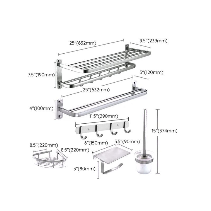 BowLift | Modern Bathroom Set Paper Holder Bath Shelf Stainless Steel Bathroom Accessories Set