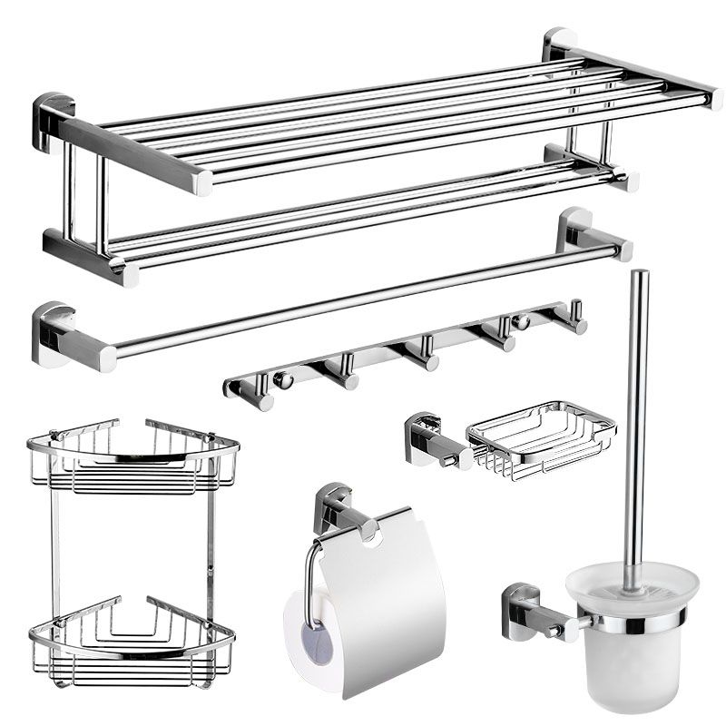 BowLift | Contemporary Bathroom Accessories Hardware Set made of silver metal