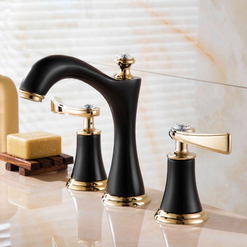 BowLift | Modern Vessel Faucet Brass 2 Handles Low Arc Vessel Faucet for Home