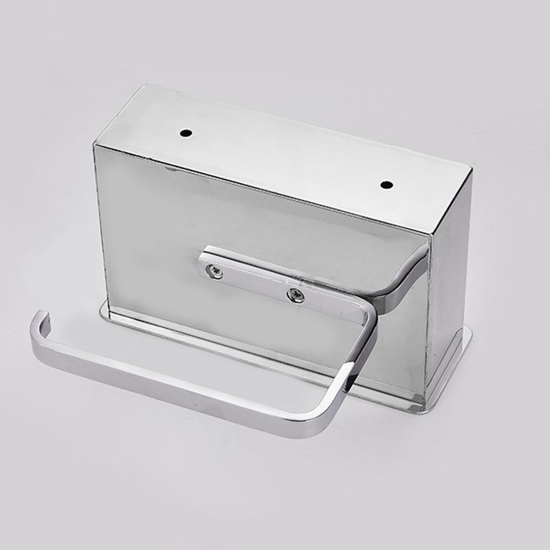 BowLift | 2-piece Stainless Steel Classic Bathroom Accessory Set Black & Chrome Paper Holder