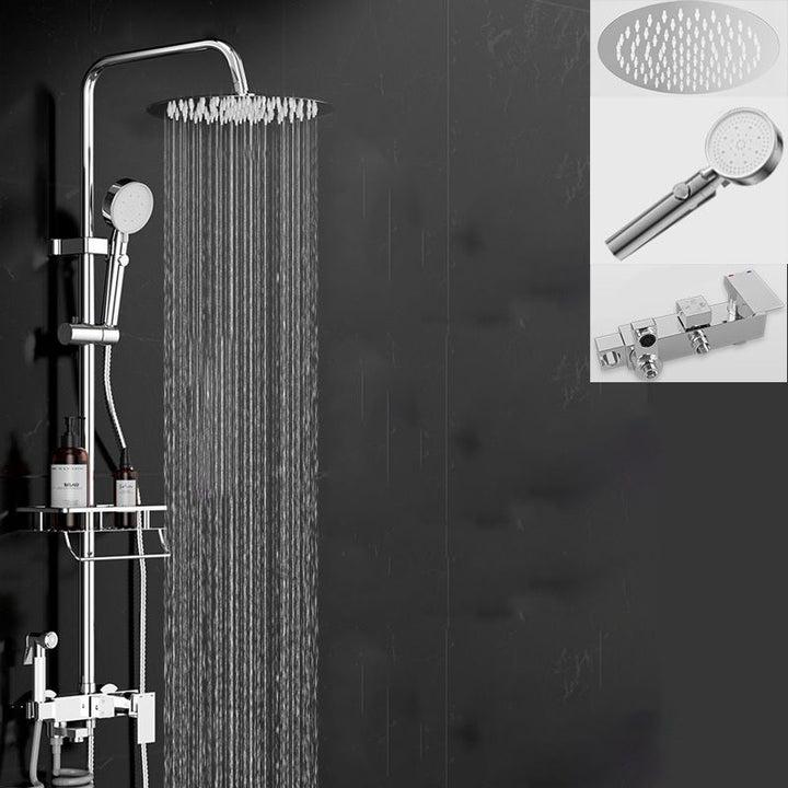 BowLift | Wall-mounted rectangular shower system Stain-resistant copper Modern shower system