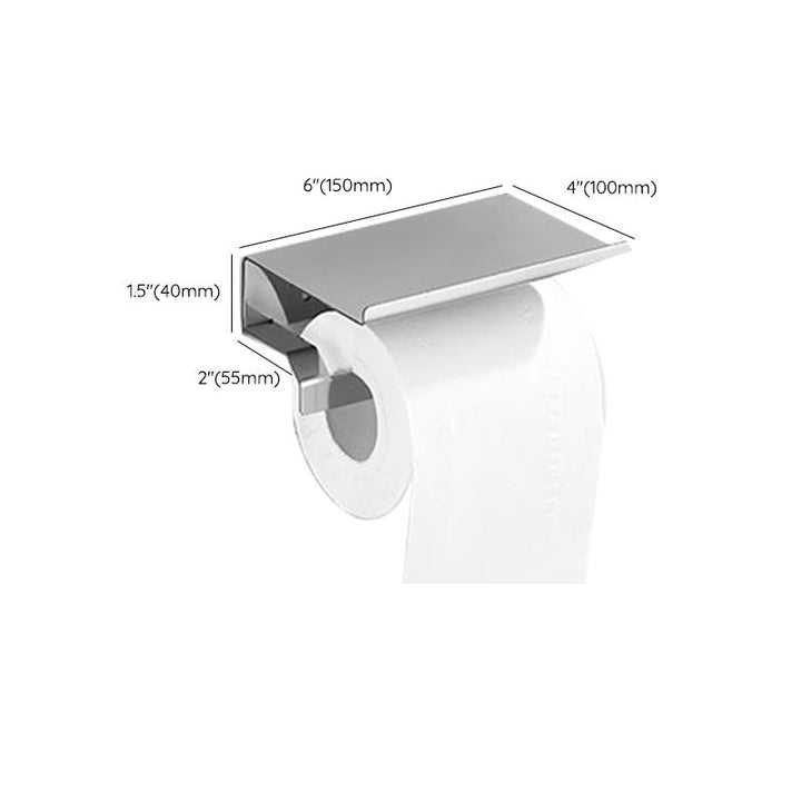 BowLift | Modern Bathroom Set with Bathroom Shelf/Towel Bar Polished Chrome Bathroom Accessory Set