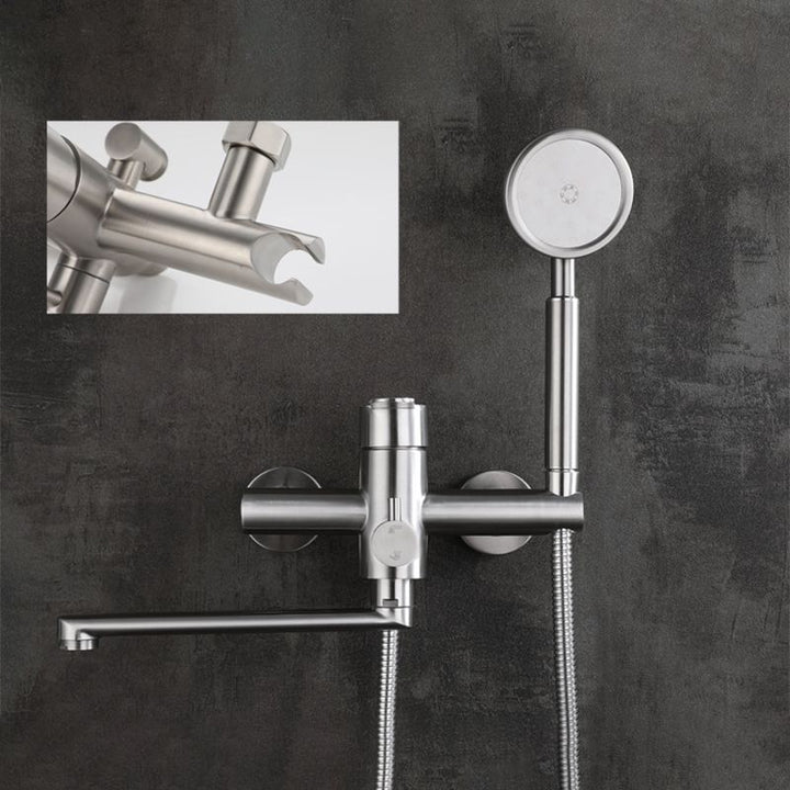 BowLift | Wall-mounted metal bathtub filling low arch swivel bathtub mixer