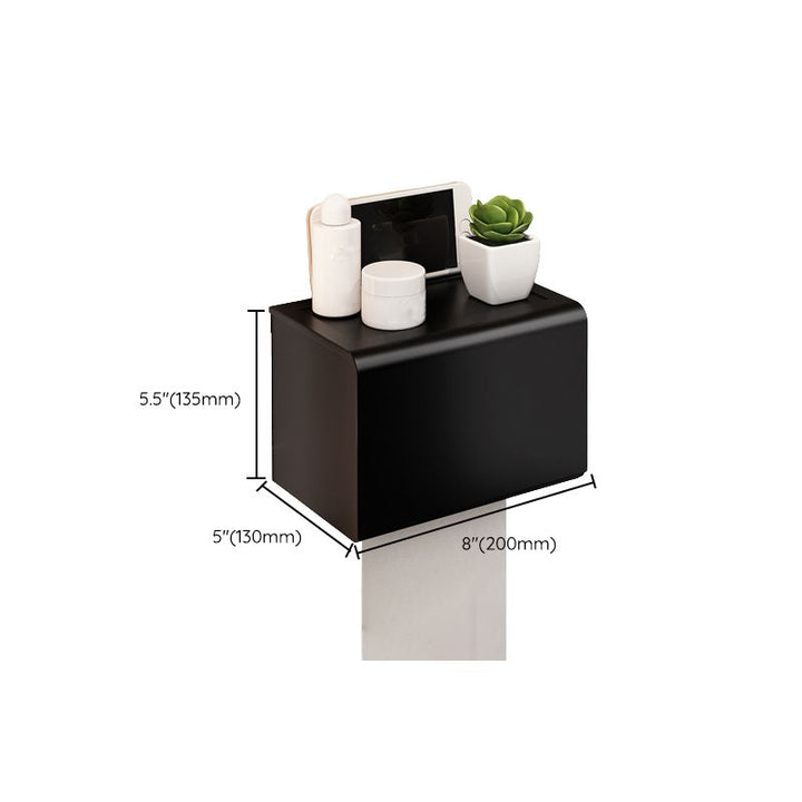 BowLift | Modern Bathroom Set with Bath Shelf/Towel Holder & Paper Holder Black Bathroom Hardware