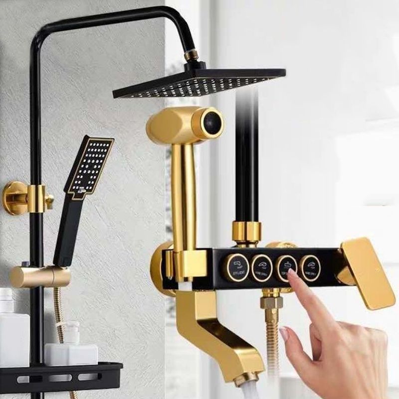BowLift | Modern adjustable swivel shower head metal shower fitting on the wall