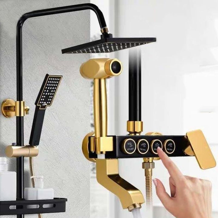BowLift | Modern adjustable swivel shower head metal shower fitting on the wall