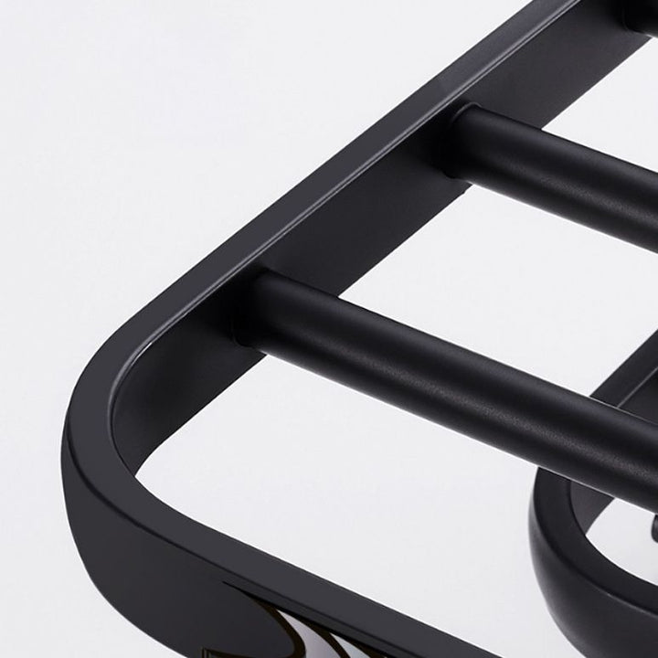 BowLift | Modern Aluminum Bathroom Accessory Set Matte Black Bathroom Shelf/Towel Holder/Paper Holder