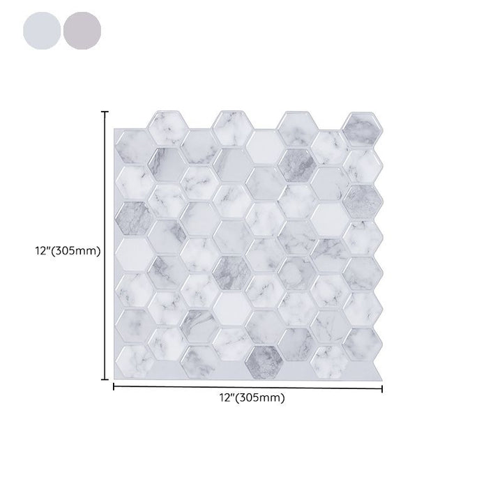 BowLift | Peel and Stick Tile Waterproof Hexagonal Plastic Peel and Stick Tile for Shower