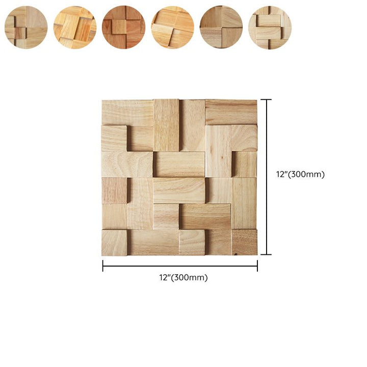 BowLift | Mosaic Wood Wall Cladding Glue Living Room Modern Style Wood Plank