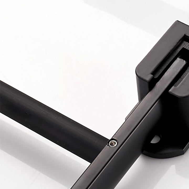 BowLift | Modern Classic Bathroom Hardware Set Matte Black Bathrobe/Towel Bar & Bathroom Shelf