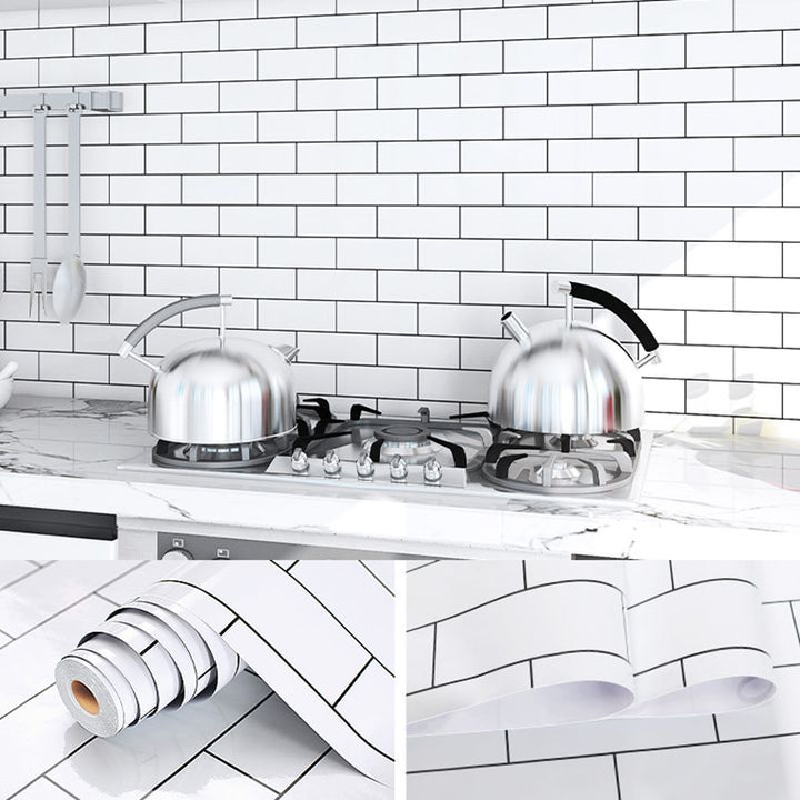 BowLift | Modern Kitchen Backsplash Wallpaper Plaid Print Peel and Stick Backsplash Tile