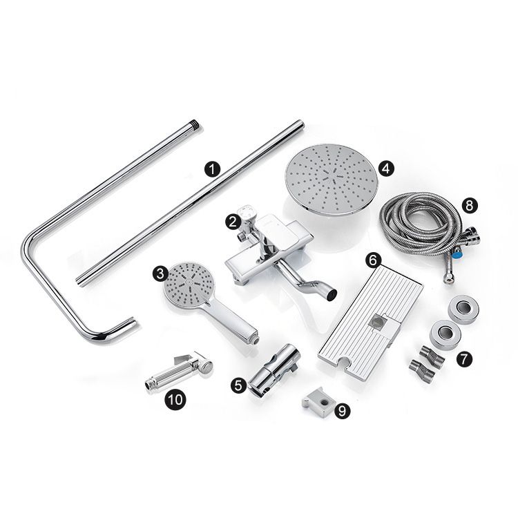 BowLift | Modern print-balanced converter faucet shower head shower fitting on the wall