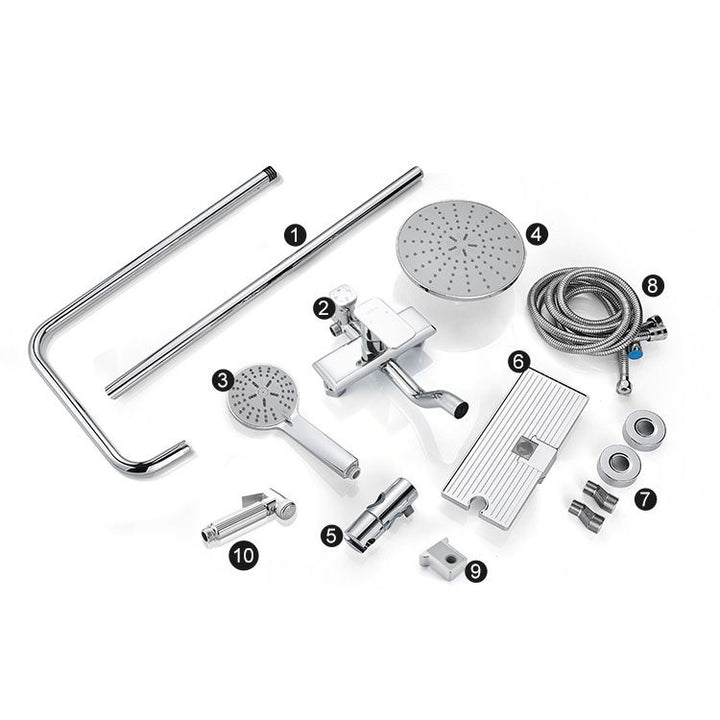 BowLift | Modern print-balanced converter faucet shower head shower fitting on the wall