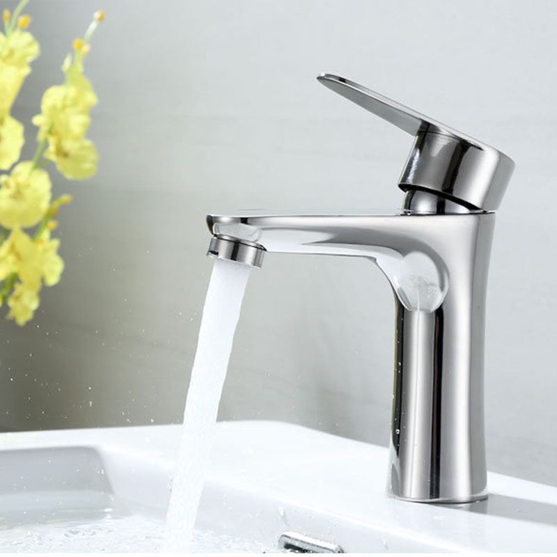 BowLift | Contemporary Stainless Steel Sink Faucet Lever Handles Low Arc Sink Faucet