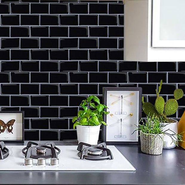 BowLift | Plastic Peel & Stick Subway Tile Square Peel and Stick Back Wall Tile