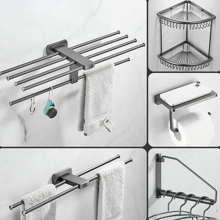 BowLift | Modern Silver Bathroom Accessories As Individual Piece Or In Set With Towel Bar