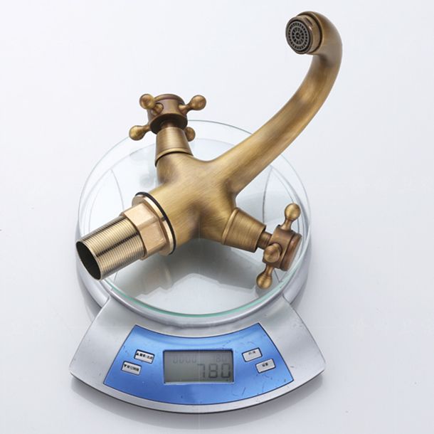 BowLift | Button Handle Widespread Bathroom Faucet Industrial Sink Faucet