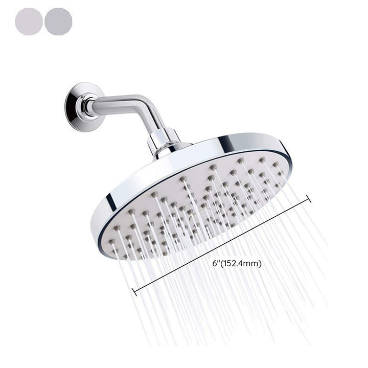 BowLift | Round Fest Shower Head Silver Single Jet Wall Mounted Shower Head