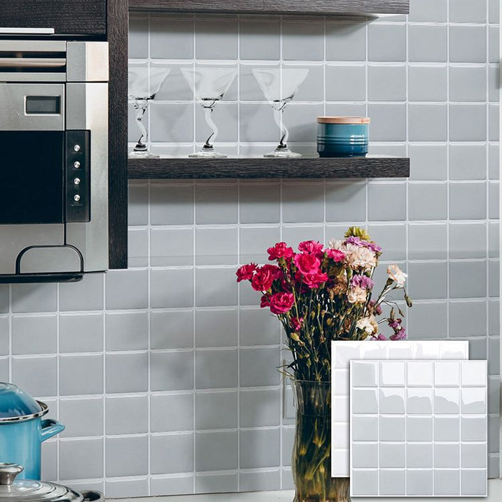 BowLift | Mosaic Tile Wallpaper Plastic Grid Peel and Stick Wall Tile