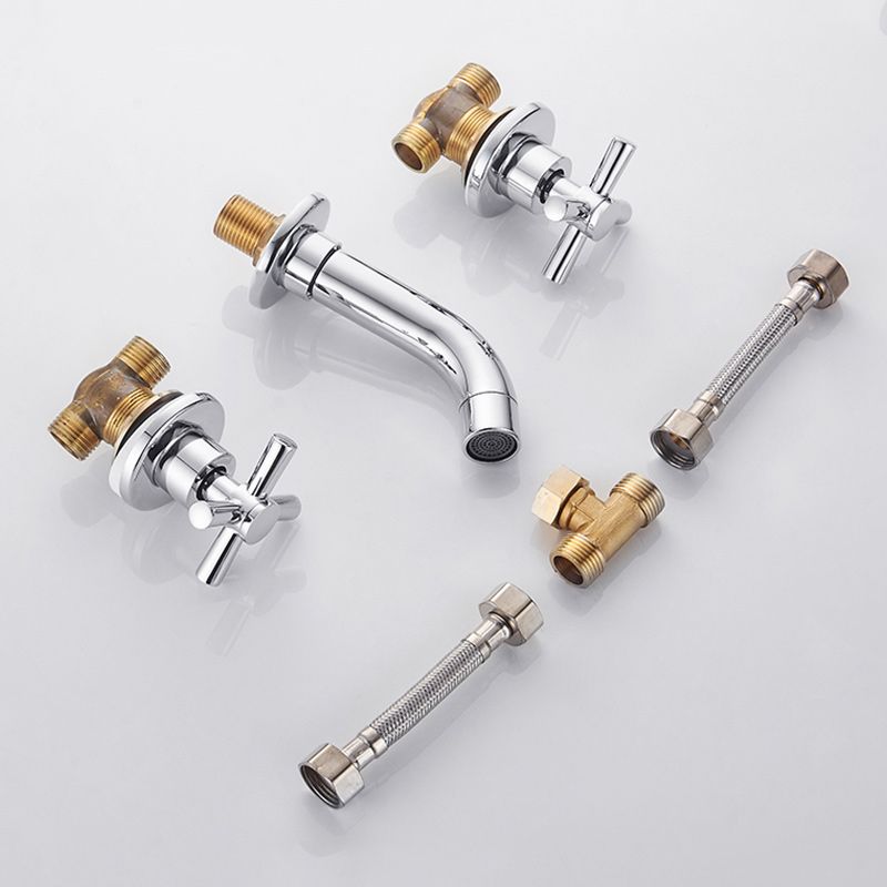 BowLift | Modern Cross Handle Faucet Monochrome Wall Mounted Bathroom Faucet