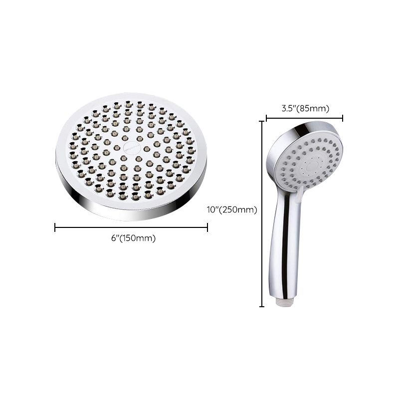 BowLift | Modern Dual Shower Head Square High Arch Shower Head Combination in Silver
