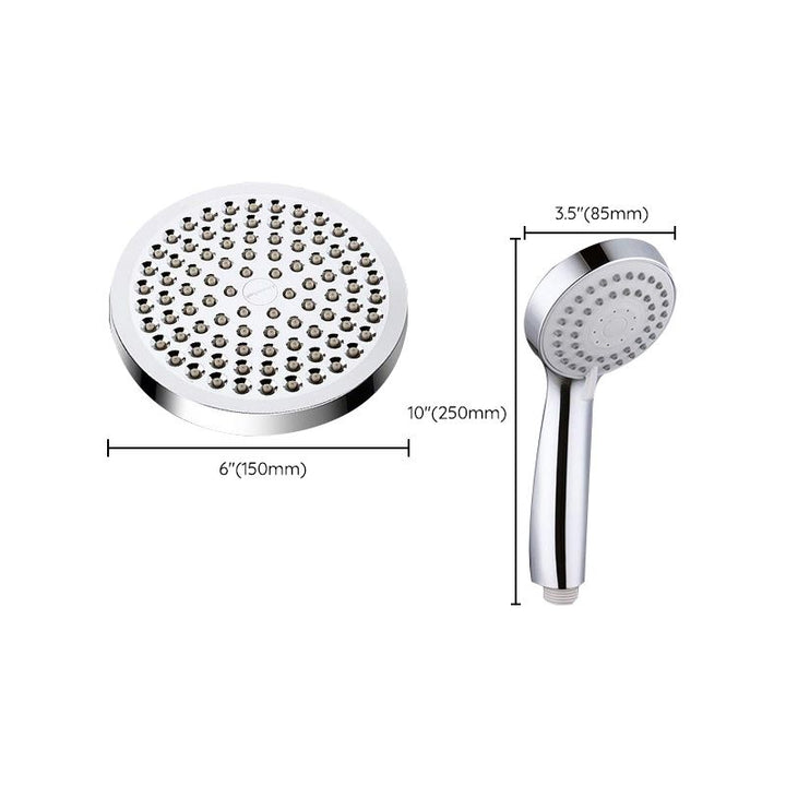 BowLift | Modern Dual Shower Head Square High Arch Shower Head Combination in Silver