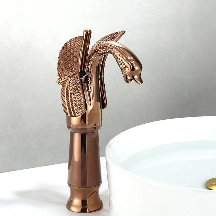 BowLift | Full brass bathroom basin faucet hot and cold water single handle basin faucet