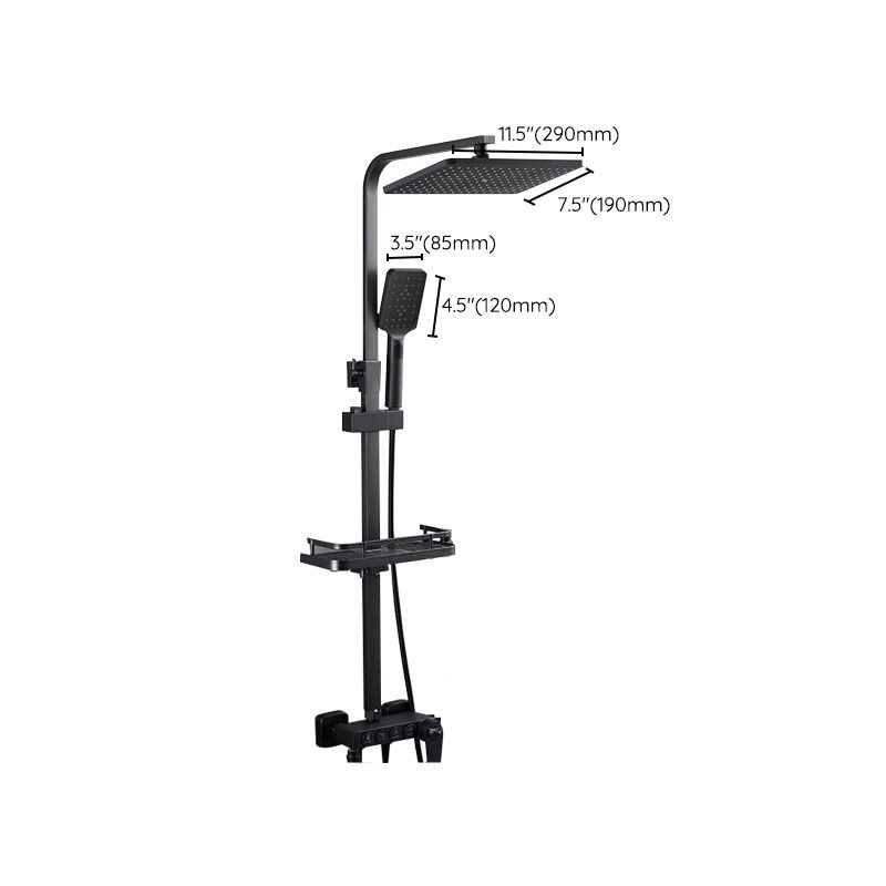 BowLift | Adjustable Spray Sample Shower Combination Metal Shower Fitting Arm Shower Head with Slip Bar