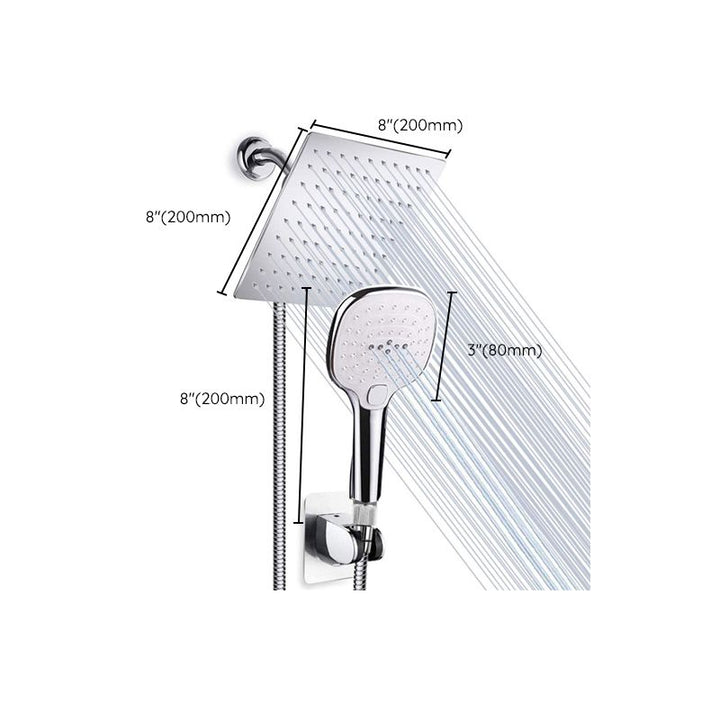 BowLift | Traditional Dual Shower Head Square Wall Mounted Dual Shower