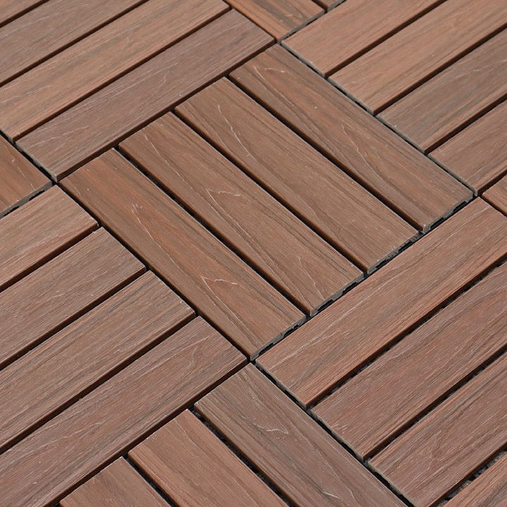 BowLift | 12" X 12" 4-Slat Square PVC Floor Tiles Snap-Fit Installation Floor Tiles