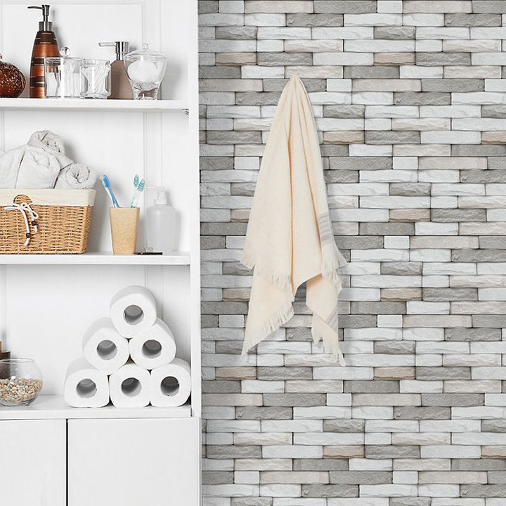 BowLift | PVC Peel & Stick Tile Kitchen waterproof splash guard Peel and Stick Wall Tile Set of 18