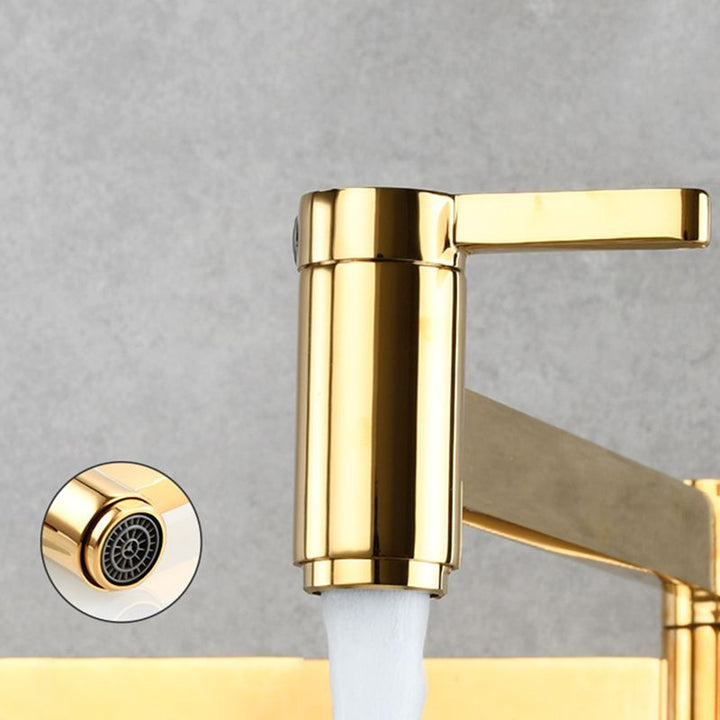 BowLift | Beautiful Wall Mounted Brass Fixtures Stain Resistant Wall Mounted Bathroom Faucet