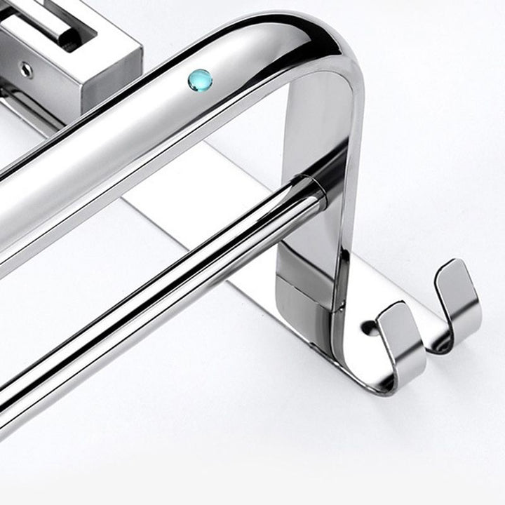 BowLift | Classic Polished Chrome Bathroom Accessory Set Towel Rail/Paper Holder/Bathrobe Hook Included