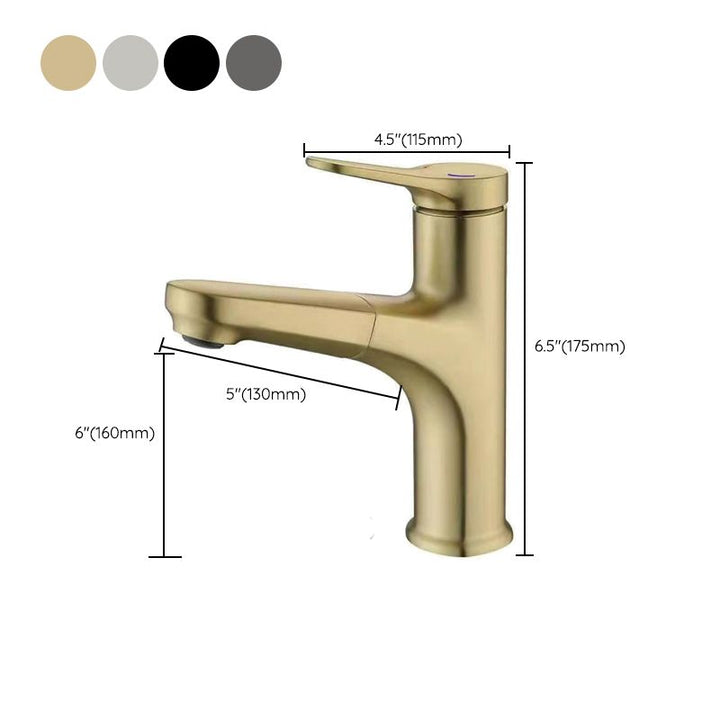 BowLift | Modern Style Extendable Ship Faucet Copper Single Handle Sink Faucet for the Bathroom