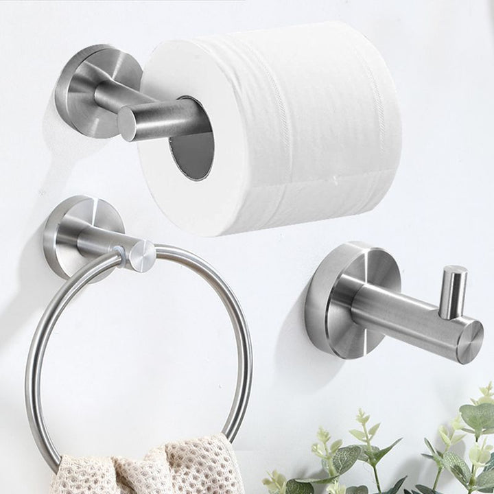 BowLift | Stainless Steel Bathroom Set 3-piece Modern Style Simple Bathroom Accessories Set